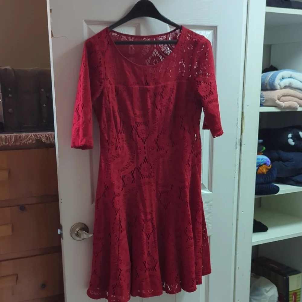 Rabbit Rabbit Rabbit Deep Red Fabric - Picture 3 of 3